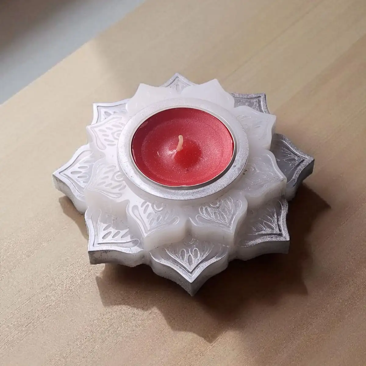 Bougeoir fleur plate