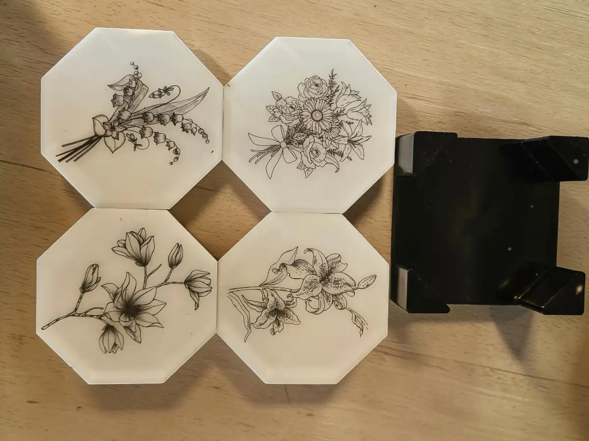 Sous-verres + support